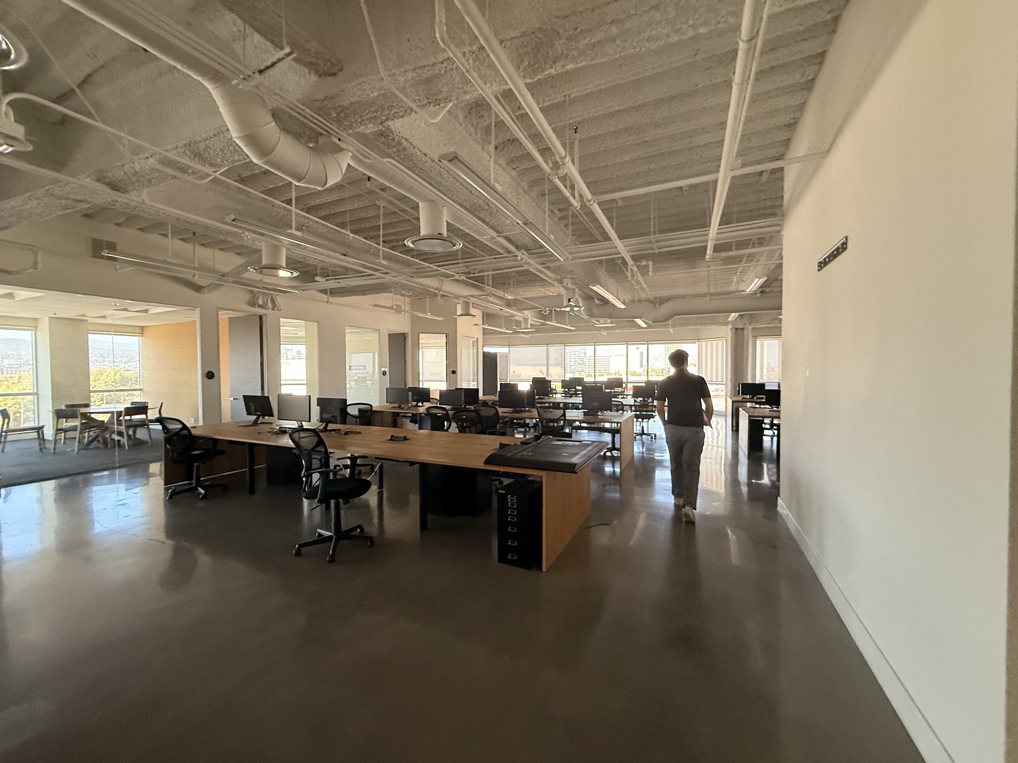 Founders working at the open desks